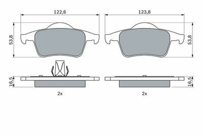 Volvo S80 3.0T6 2.9 2002-2007 Bosch Arka Balata NETPAR23076