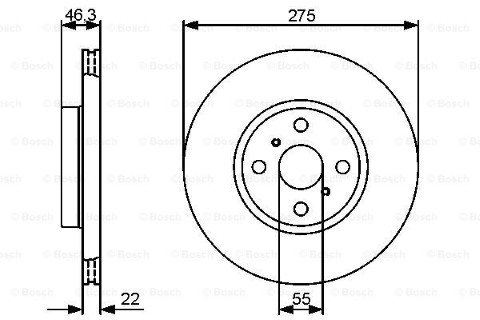 Toyota Yaris 1.0VVti 2005-2011 Bosch Ön Disk 2 Adet