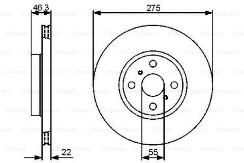 Toyota Yaris 1.0VVti 2005-2011 Bosch Ön Disk 2 Adet