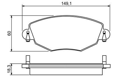 Jaguar X-Type 2.5 2001-2009 Bosch Ön Balata 23278