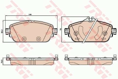 Mercedes C Serisi (205) C200 2.0	 2013-2019 TRW Ön Balata NETPAR25534