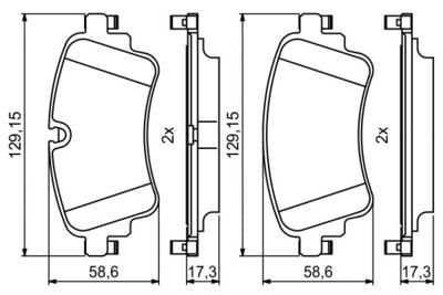 Audi A4 45TFSI 2.0 2020-2023 Bosch Arka Balata NETPAR22308