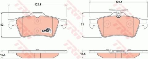 Volvo V40 1.6 D2 2012-2015 TRW Arka Balata 23482