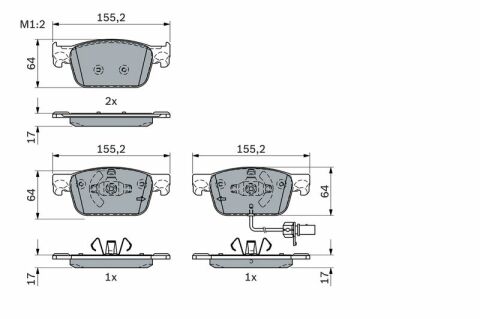 Audi A4 1.4TFSI 2015-2019 Bosch Ön Balata NETPAR22383