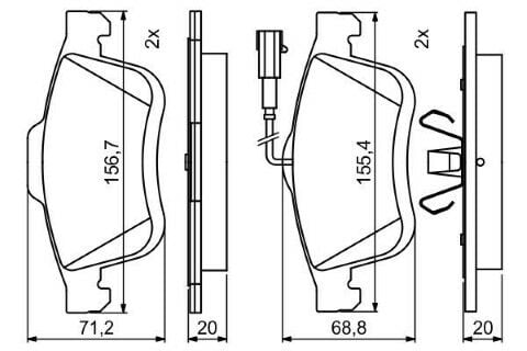Fiat Doblo 1.6MJ 2010-2020 Bosch Ön Balata NETPARNET24727