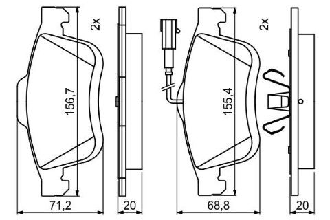 Fiat Doblo 1.4 2010-2018 Bosch Ön Balata NETPARNET24727
