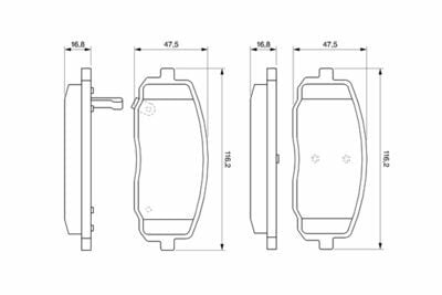 Hyundai i20 1.2 2009-2015 Bosch Ön Balata NETPAR24410