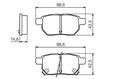 Toyota Urban Cruiser 1.3 2009-2014 Bosch Arka Balata NETPAR24610