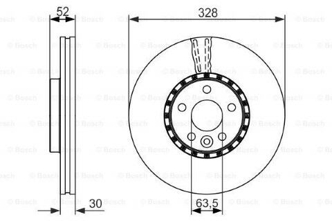 Volvo XC60 2.0 D4 2012-2017 Bosch Ön Disk 328mm 2 Adet
