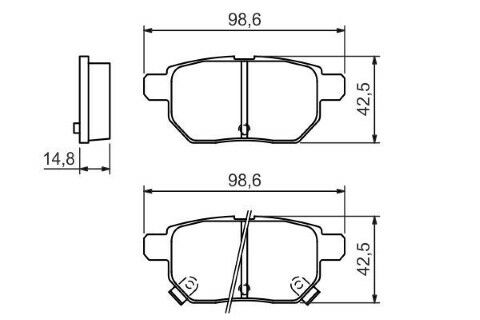 Toyota Corolla 1.6 2008-2019 Bosch Arka Balata WVA24610