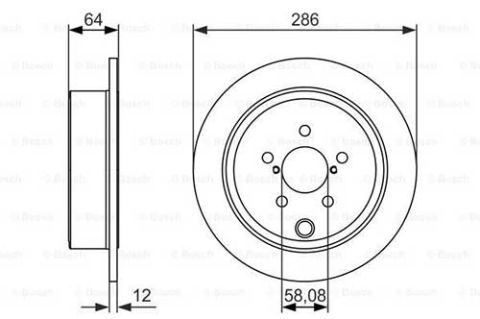 Subaru Outback 2.5 2009-2015 Bosch Arka Disk 286mm 2 Adet