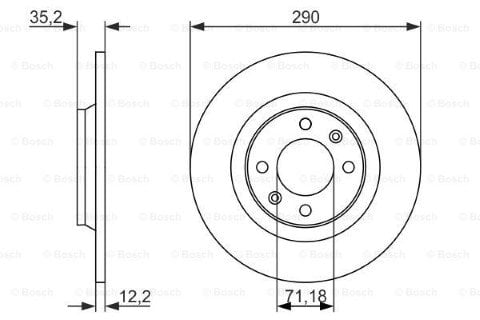 Citroen C4 1.2 2014-2015 Bosch Arka Disk 2 Adet