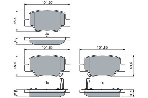 Toyota Verso 2.0D4D 2009-2015 Bosch Arka Balata
