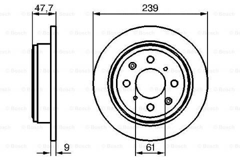 Honda Civic 1.6 1995-2001 Bosch Arka Disk 2 Adet
