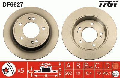 Hyundai Elantra 1.6 2011-2020 TRW Arka Disk 2 Adet