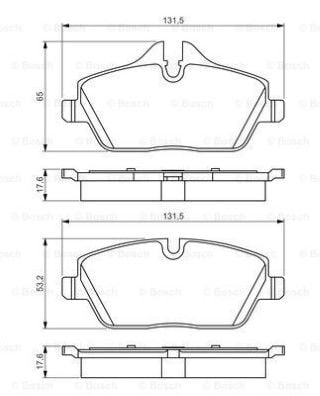 BMW 1 E81 116d 2.0 2009-2011 Bosch Ön Balata WVA23915