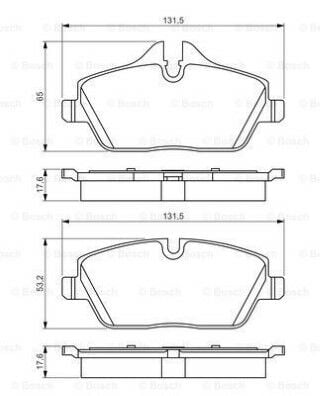 BMW 1 E87 116d 2.0 2009-2011 Bosch Ön Balata WVA23915