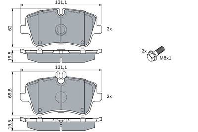 Mercedes C Serisi (203) C270CDI 2.7 2000-2004 Bosch Ön Balata 23144