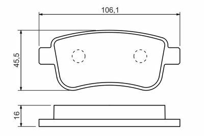 Renault Megane 4 1.6 2015-2019 Bosch Arka Balata WVA24820