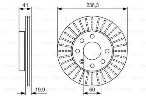 Opel Corsa B 1.2 1997-2000 Bosch Ön Disk 236mm 2 Adet