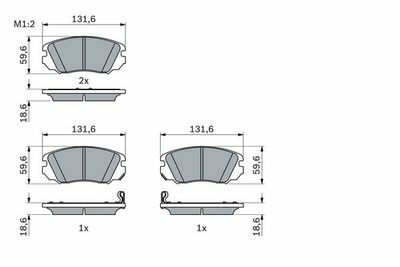 Opel Insignia A 1.6CDTI 2015-2017 Bosch Ön Balata 132mm