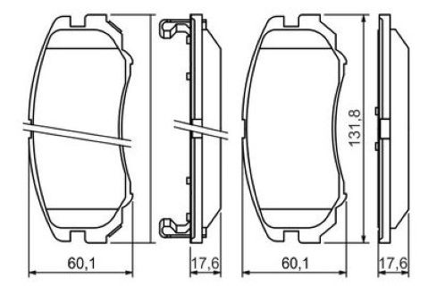 Hyundai Elantra 1.6 2006-2011 Bosch Ön Balata NETPARNET23891