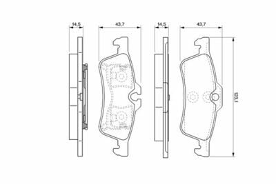 Toyota Yaris P13 (11-20) 1.5 HYBRID 2012-2020 Bosch Arka Balata NETPAR23716