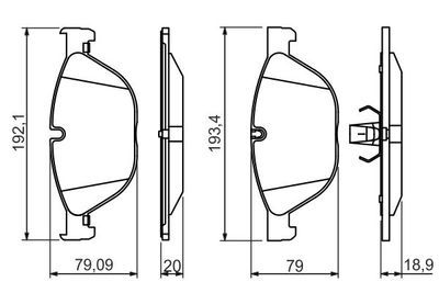 BMW 5 F07 520d 2.0 2012-2017 Bosch Ön Balata NETPAR25045