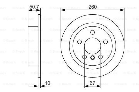 Mini Cooper F55 1.5 2014-2018 Bosch Arka Disk 2 Adet