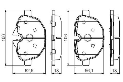 BMW 5 G30 530i xD 2.0 2017-2020 Bosch Arka Balata WVA24561