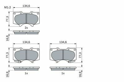 Toyota Land Cruiser 3.0D4D 2002-2017 Bosch Ön Balata NETPAR24024