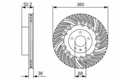 Porsche Macan 2.0 2014-2018 Bosch Ön Disk 360mm 2 Adet
