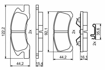 Mitsubishi Spacestar 1.2 2012-2022 Bosch Ön Balata