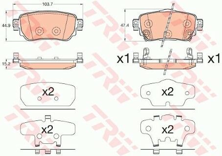 Renault Koleos 2.0dCi 2017-2022 TRW Arka Balata NETPAR25965