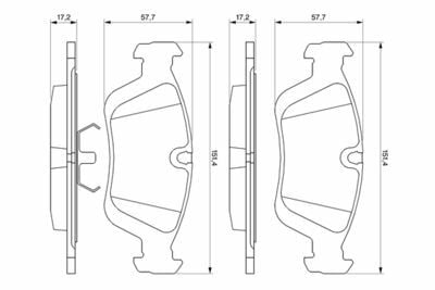 BMW 3 E46 318i 2.0 2001-2005 Bosch Ön Balata 21292