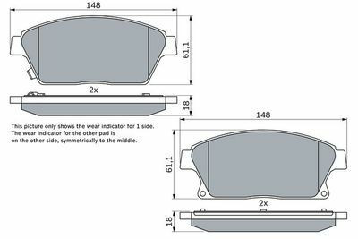 Opel Astra J 1.6 2009-2016 Bosch Ön Balata NETPAR25034