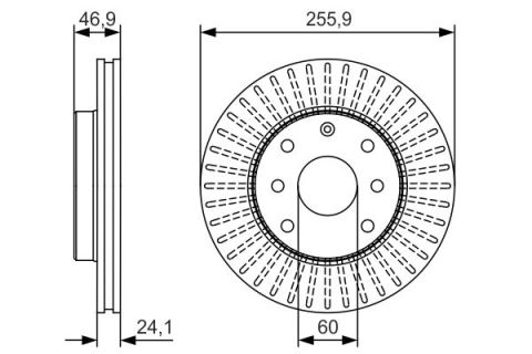 Chevrolet Lacetti 1.6 2005-2013 Bosch Ön Disk 256mm 2 Adet