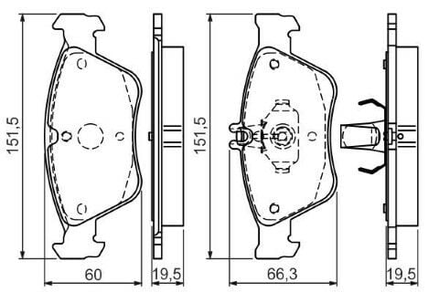 Mercedes E Serisi (210) E250d 2.5 1998-1999 Bosch Ön Balata 21664