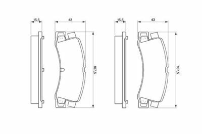 Toyota Corolla 1.3 1996-2000 Bosch Arka Balata NETPAR20076