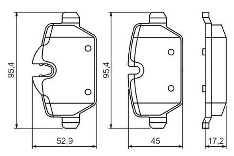 BMW 1 E81 118i 2.0 2004-2011 Bosch Arka Balata 23623