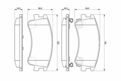 Mazda 6 2.3 2002-2007 Bosch Ön Balata 24046