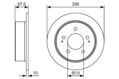 SsangYong Kyron 2.0Xdi	 2005-2011 Bosch Arka Disk 2 Adet