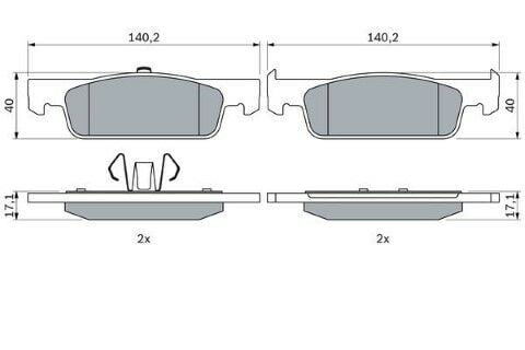 Dacia Logan 1.2 2012-2014 Bosch Ön Balata 25702