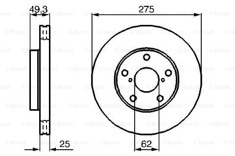 Toyota RAV4 2.0 2000-2005 Bosch Ön Disk 2 Adet