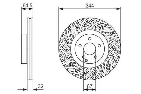 Mercedes C Serisi (204) C180 1.8 2012-2014 Bosch Ön Disk 2 Adet