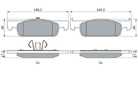 Renault Symbol 0.9 2013-2015 Bosch Ön Balata 25702