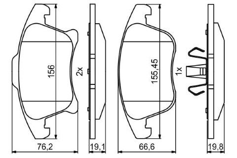 Ford Mondeo 1.5TDCi 2015-2019 Bosch Ön Balata