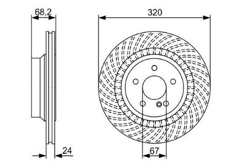 Mercedes CLS (219) CLS 500 5.5 2006-2011 Bosch Arka Disk 2 Adet
