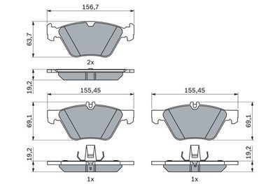 Mercedes E Serisi (210) E280 2.8 1995-2003 Bosch Ön Balata 21794