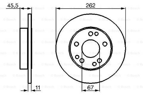 Mercedes 190 Serisi (201) 2.5 Dizel 1985-1993 Bosch Ön Disk 2 Adet